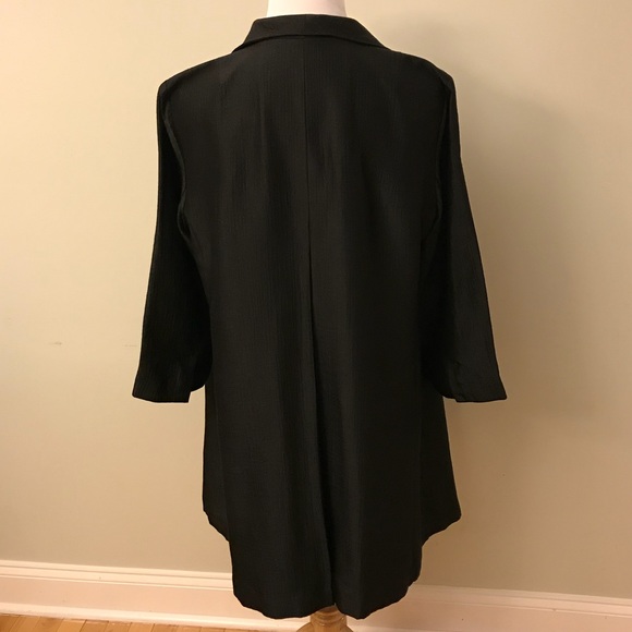 ⛔️SOLD⛔️Eileen Fisher Silk Open Front Coat Size M - Picture 4 of 8